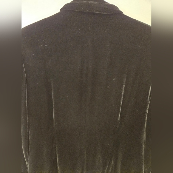 Vintage - Velvet Bloomingdales Black Evening Dress Blazer/Jacket - Size 14 - Picture 8 of 8
